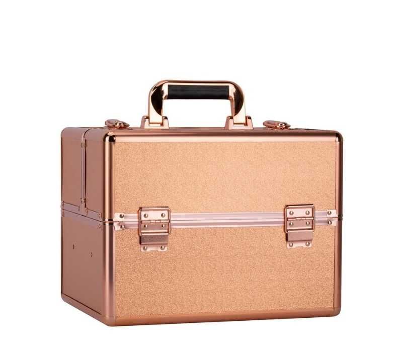 Geanta, valiza mare cu organizator, rose gold, marimea XL