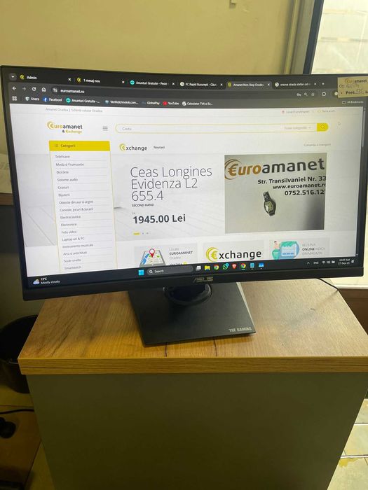 Monitor Curbat Gaming LED Asus TUF 23.6", 144Hz, VG24VQ -A-