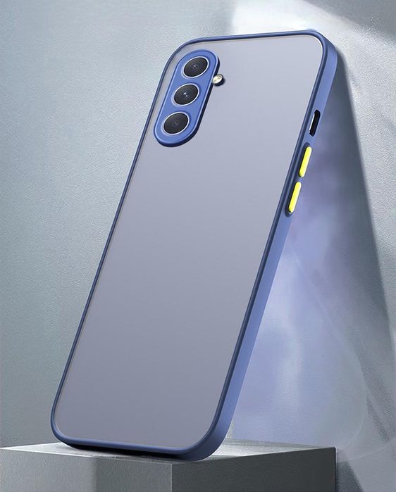 Цветен кейс rock за samsung galaxy a17 тъмно син