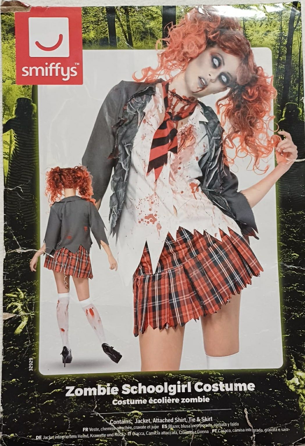 Costum scolariță zombie XS damă
