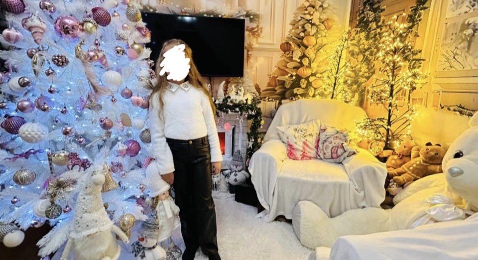 2 bucati Decor perete pentru poze /Wallpaper Craciun /Tapet foto