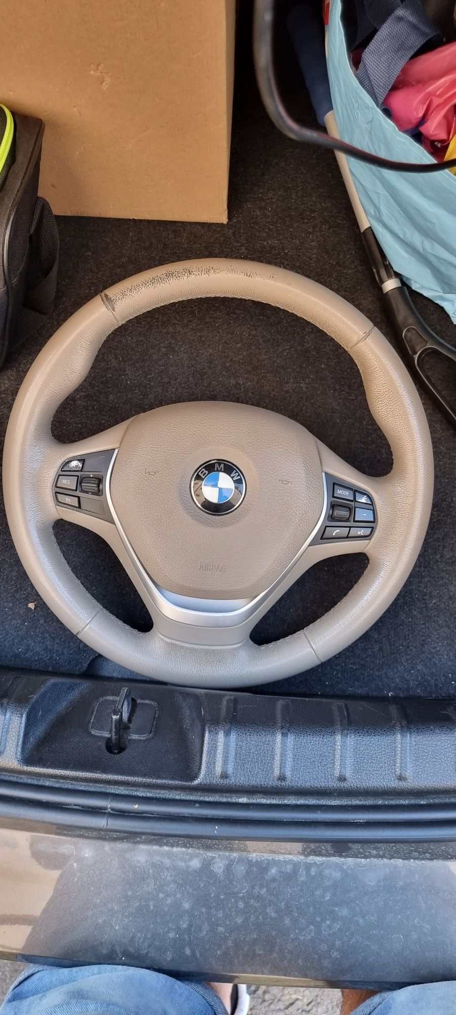 Volan crem bmw f30 + airbag + comenzi