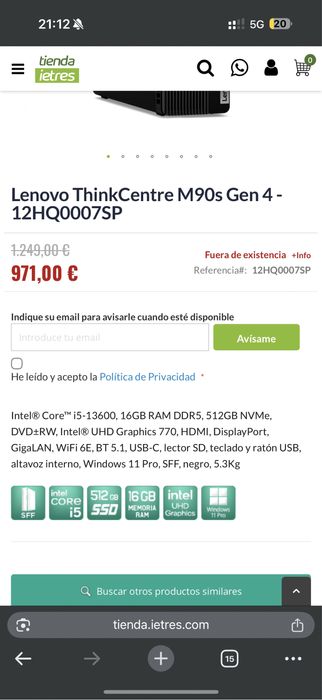 Lenovo ThinkCentre M90s Gen 4 - 12HQ0007SP