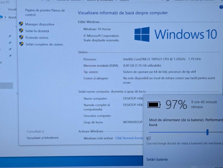 Laptop Hp pavilion 14, procesor Intel i3 Gen.10, SSD 256, Ram 8GB
