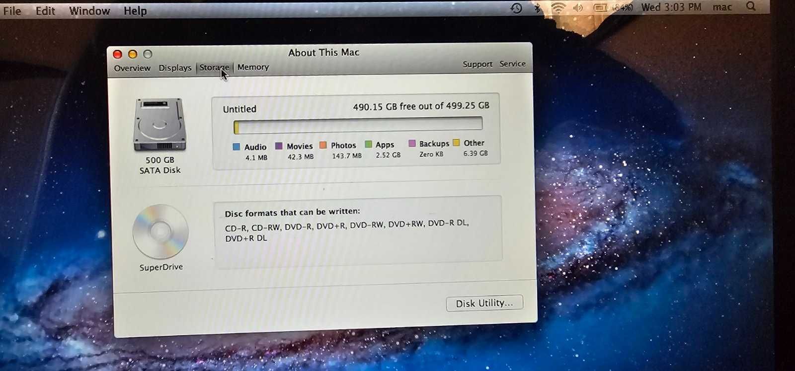 MacBook 13,3'' NVIDIA GeForce 9400M 2GB RAM 500 GB SATA Disk-отличен