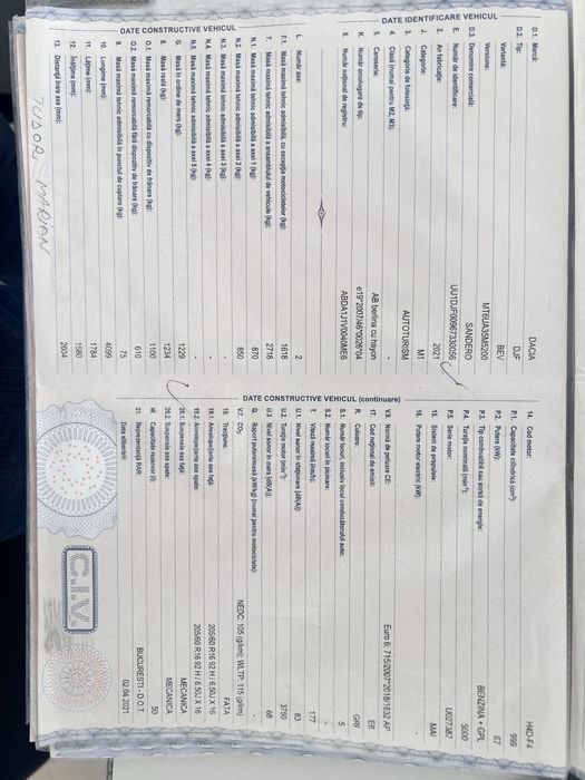 Dacia Sandero Stepway 1.0 benzina+GPl avariat