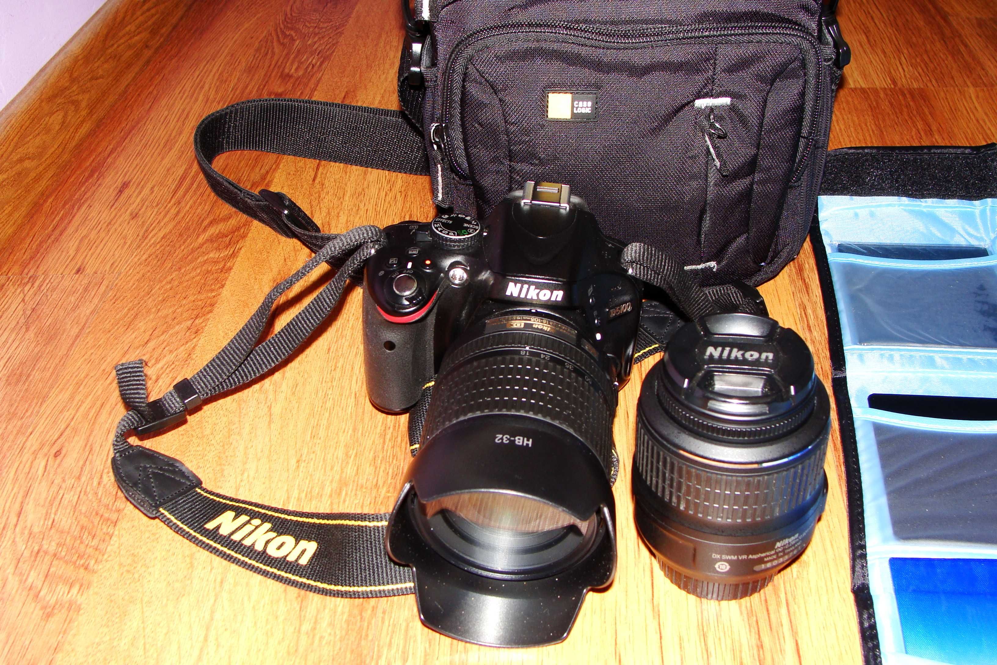 Nikon D5100 Китов обектив + 18/105 перфектен и много запазен