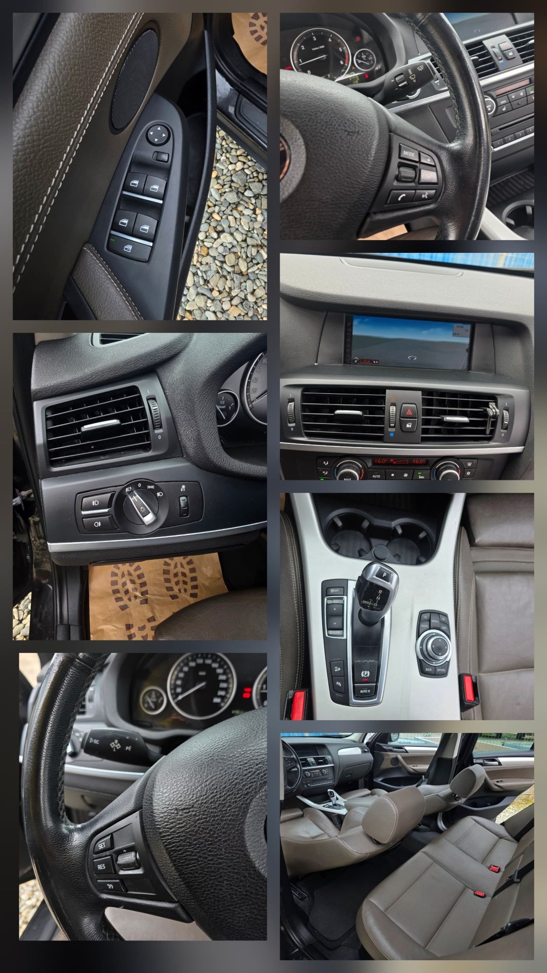 Bmw x3 f25 2.0 184 cp/automat/bi-xenon/2013/interior maro
