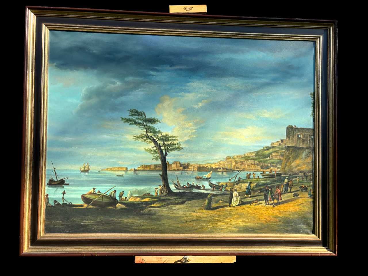 Tablou replica Claude-Joseph Vernet - "Vedere a orașului Napoli"