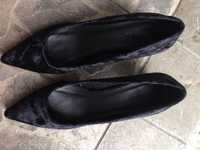 Pantofi dama Reserved negru velur nr 37