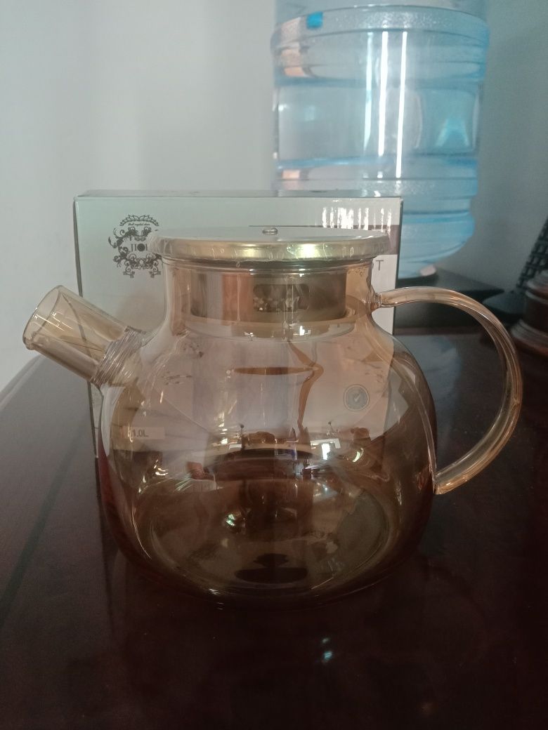 Чайник стеклянный заворочный