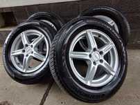 Vând Set Jante Aliaj 5x108 Ford Kuga+Cauciucuri 235/60/16 M+S Hankook