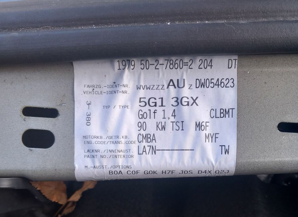 Vw golf7 Фолксваген голф7 1.4TSI на части