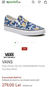 Vans floral 36.5 noi