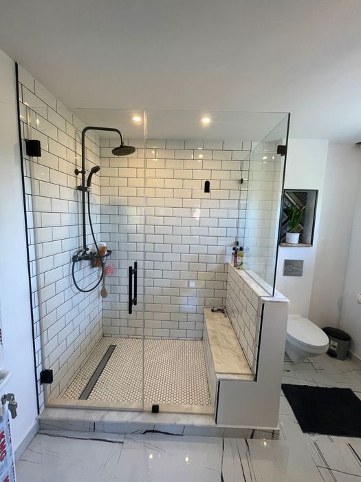 Cabine de dus, balustrada sticla