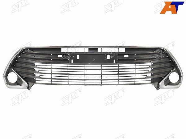 Решетка в бампер TOYOTA CAMRY 14-17 с хром молдингом ПОД Российский ГО