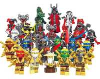 Set 24 Minifigurine tip Lego Ninjago cu Vermilioni si Maestrul Wu