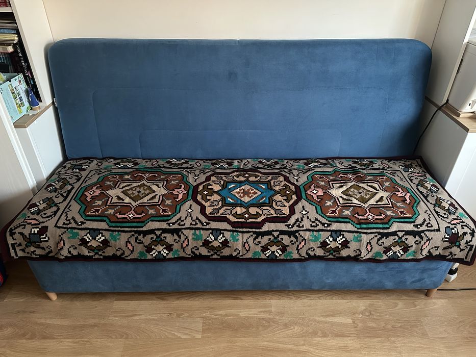 Set cuvertura pat+covor perete