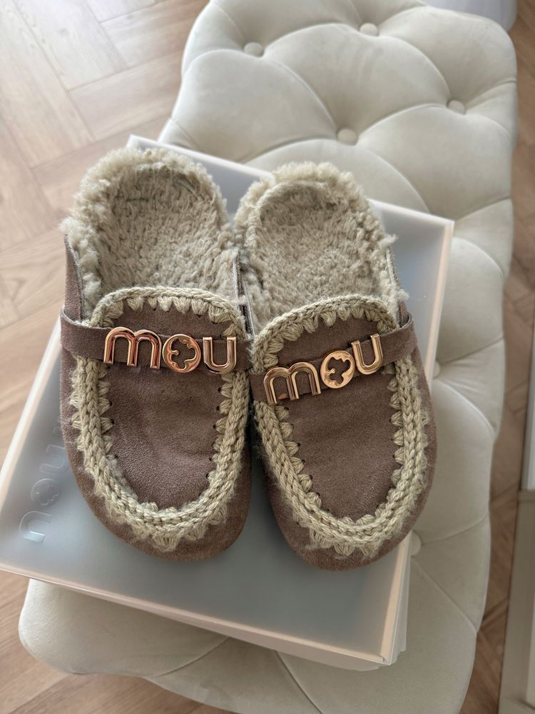 Saboti slippers Mou, piele, ghete