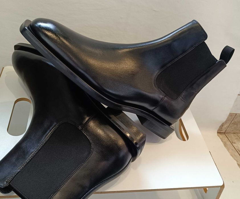 Ghete chelsea 44 concept editie limitata ZARA NOI piele naturala moale