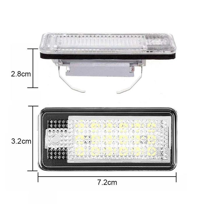 Set 2 Lampi Numar Inmatriculare Portbagaj LED AUDI A3 A4 A6 A8 Q7 RS4