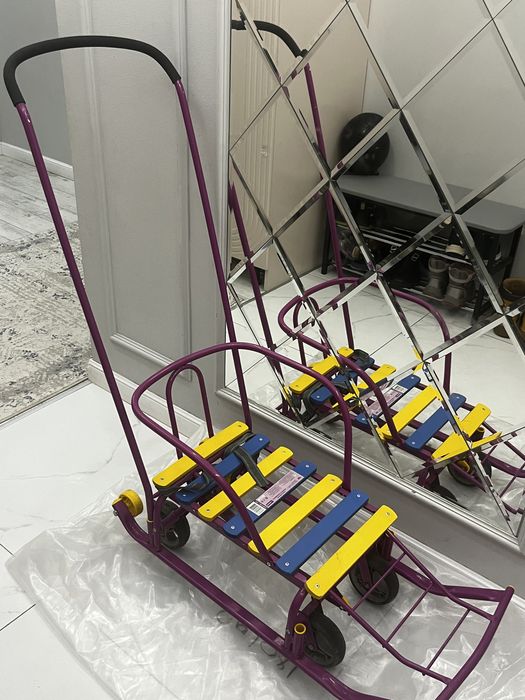 Сани с колесбами 2 в одном