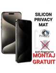 Folie Silicon Privacy Mat iPhone 14 15 16 / Pro / Pro Max / Mini Plus