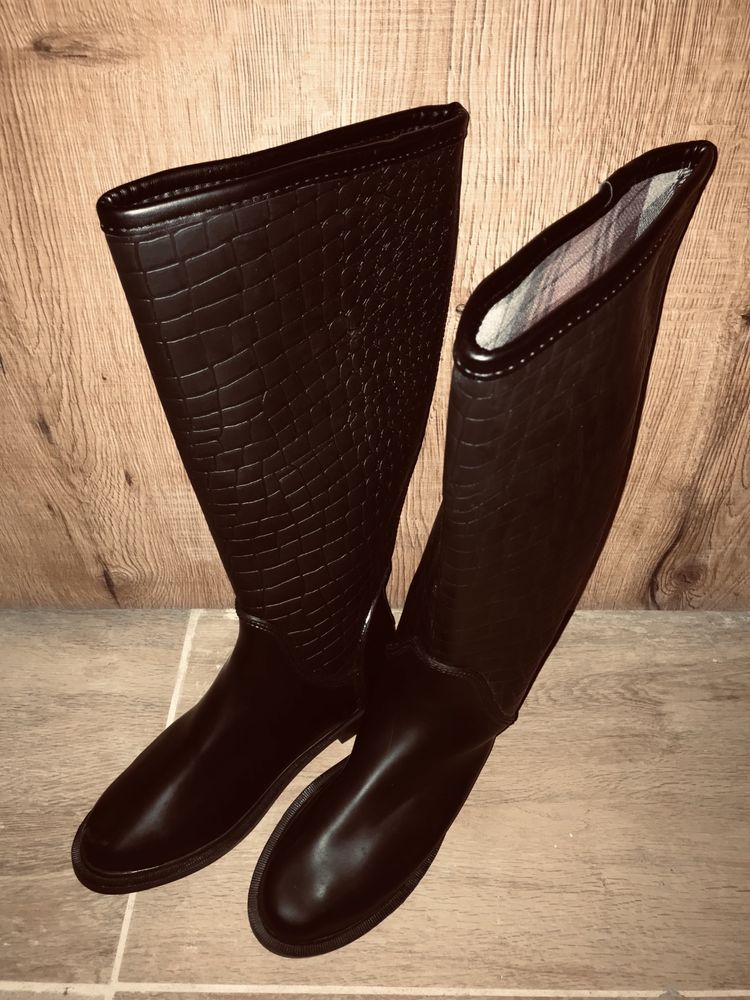 Дамски гумени ботуши Massimo dutti boots stiefel. Нови.