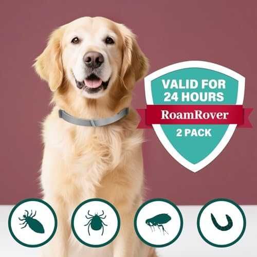 Нови Кучешки нашийници против комари и паразити, 2 броя, 16 мес. ефект
