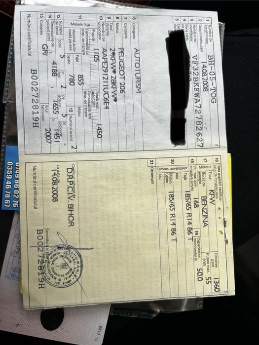 Vand Peugeot 206 -30 000km