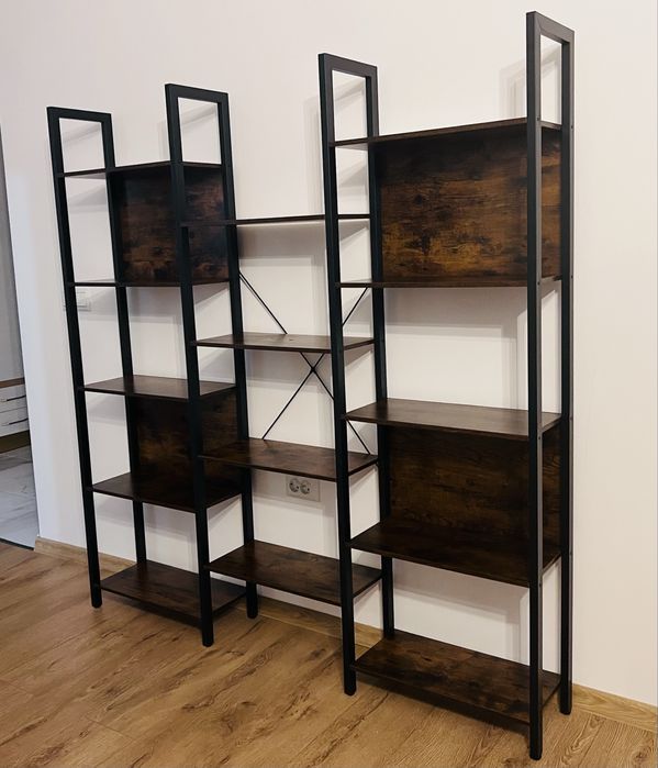 Biblioteca 14 rafturi, stil industrial