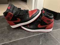 Adidasi Jordan 1 High Black Red (Bred) - marime 43