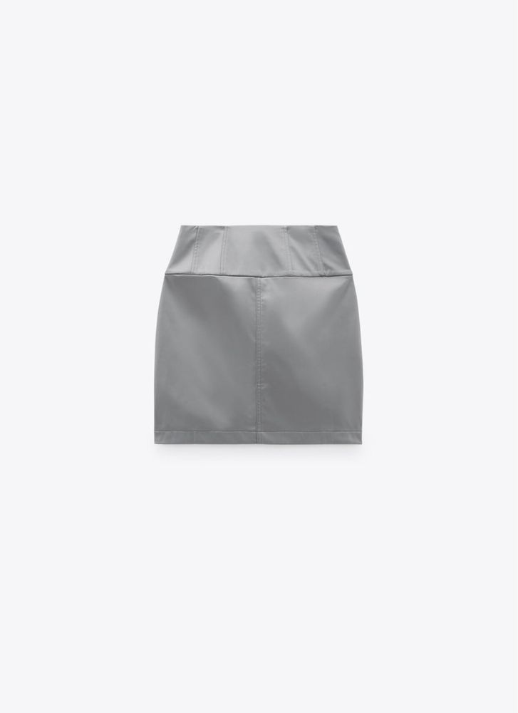 Мини юбка Zara. Серая. размер xs