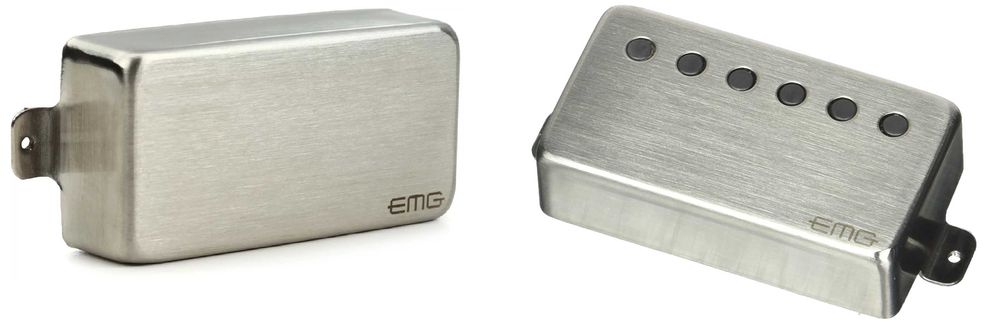 Комплект адаптери EMG 81/66 Brushed Chrome pickups