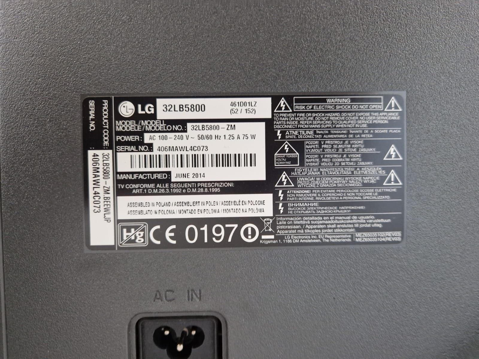 Tv LG 81cm Amanet BKG
