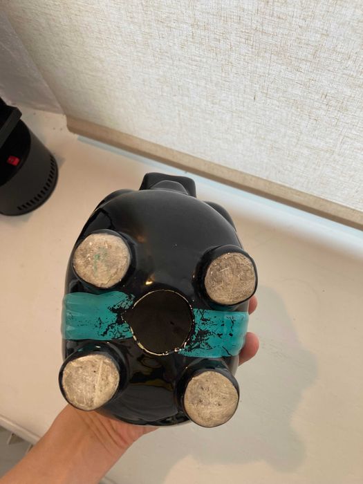 pucel din ceramica pusculita  veche adus din SUA pt colectie