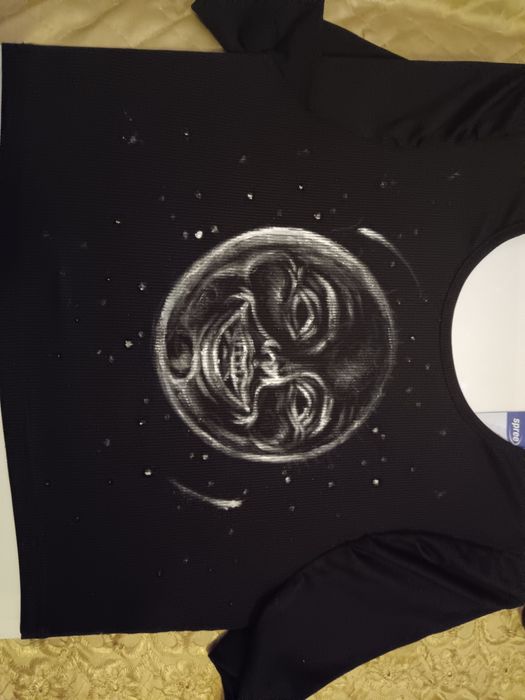 Bluza scurta pictată