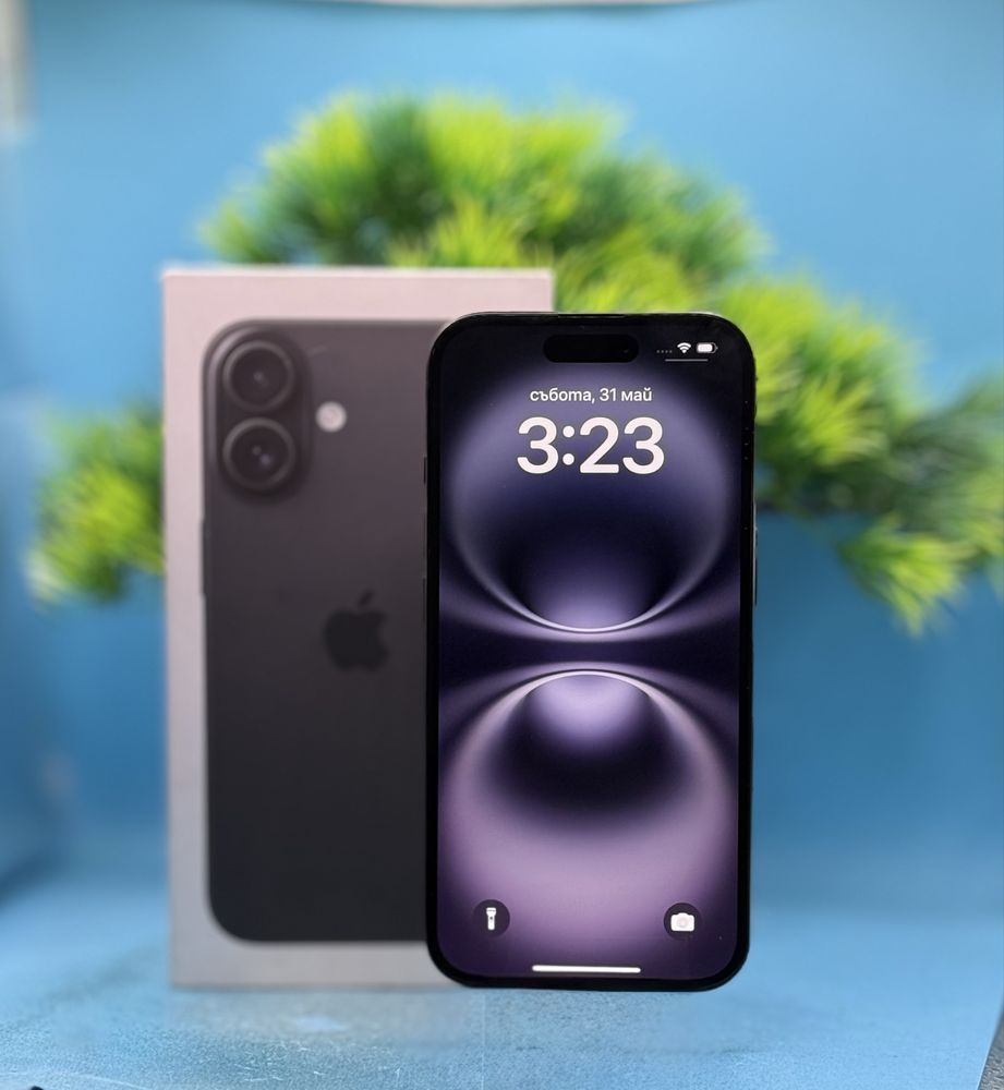 ГАРАНЦИОНЕН!!! Apple iPhone 16, 128GB, 5G, Black
