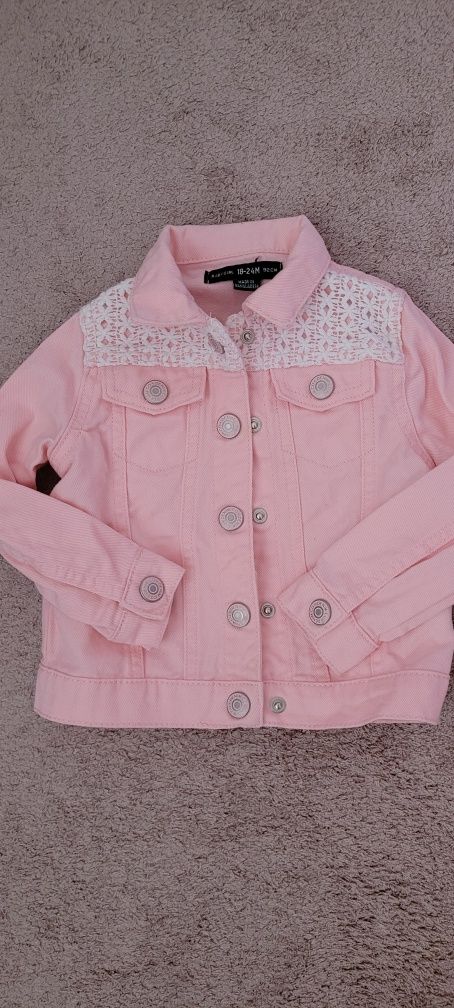 Geaca jeans denim, fetițe + bluză tip cămașă