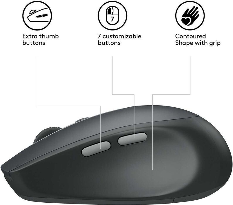 Mouse Logitech M590 Wireless Multi-Device Silent Graphite,sigilat