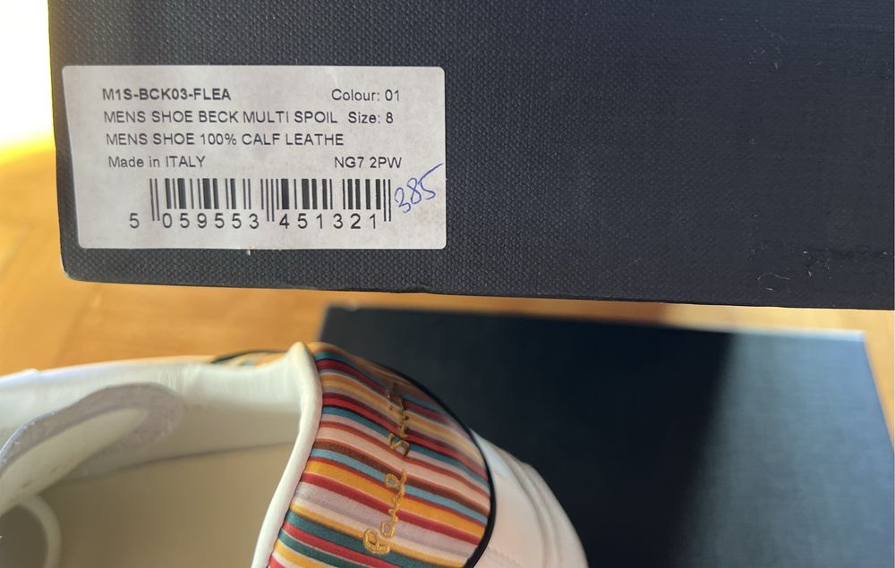 Чисто нови мъжки оригинални сникърси Paul Smith. Естествена кожа.