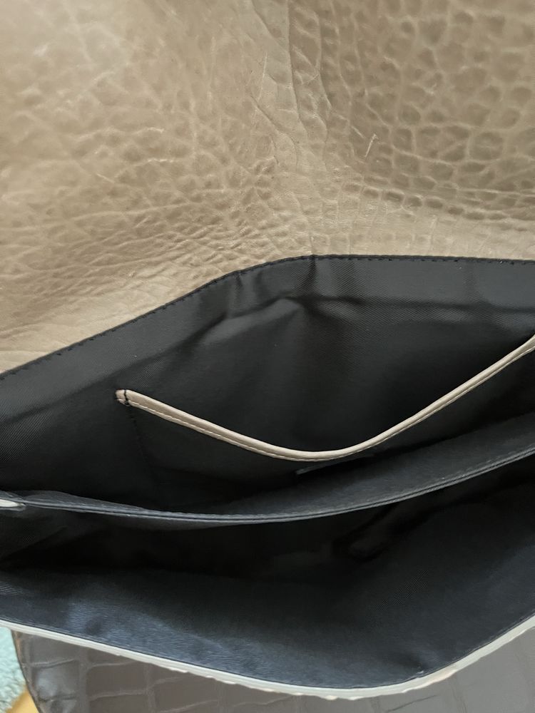 Geanta plic piele naturala nappa animal print