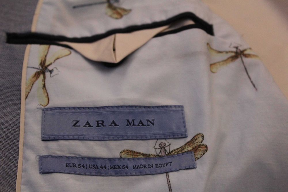sacou zara man blazer original, culoare azur, aproape nou.