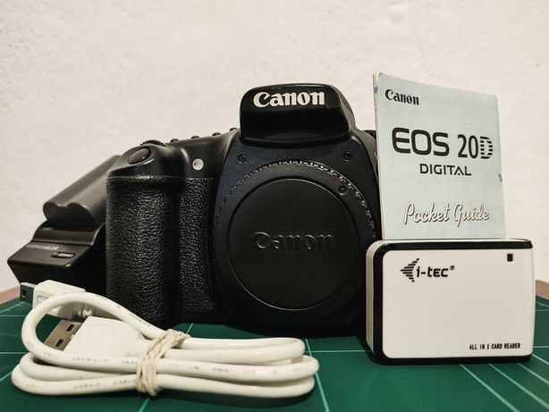 KIT Aparat de fotografiat Canon EOS 20D, DSLR, 8.2MP