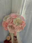 Buchet flori artificiale satin mireasa aruncat foarte usor casatorie