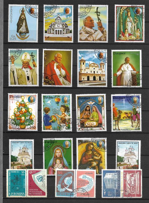 Un super clasor plin cu timbre, filatelie 4 file = 8 pagini format A4