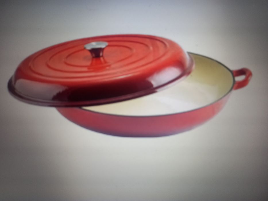 Cratiță fontă emailată joasă cu capac fontă 31,5 cm Promo 279 lei