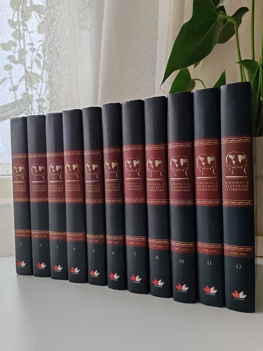 11 volume colecție incompletă Cronica ilustrată a omenirii