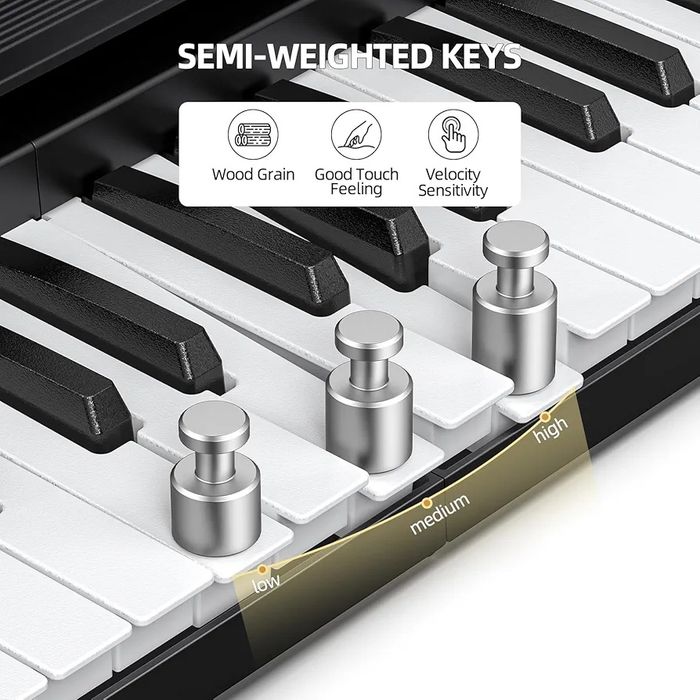 LEKATO 88-клавишно дигитално електронно  сгъваемо пиано