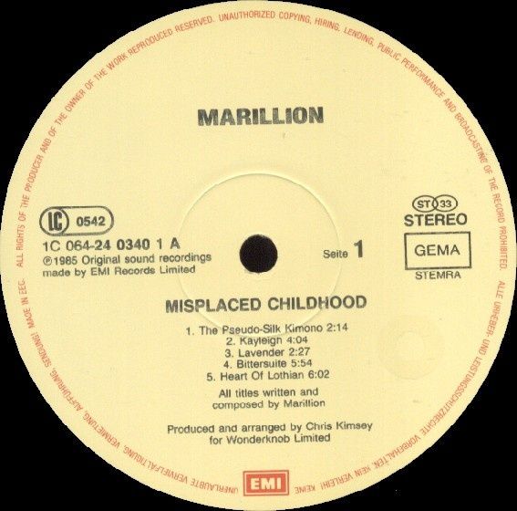 Marillion ( 3 виниловые пластинки)
